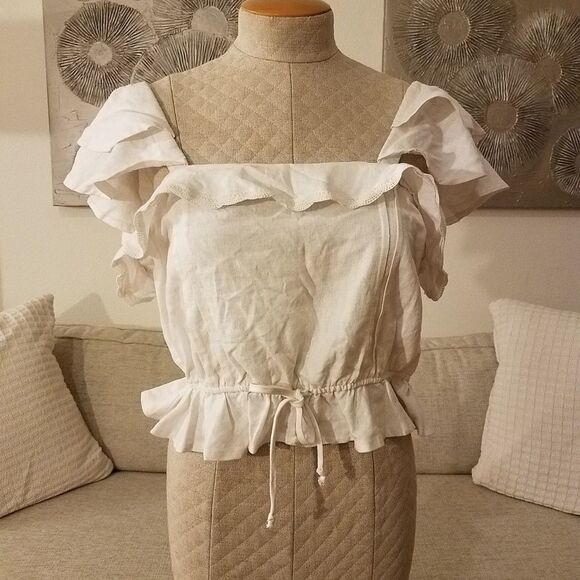 Norstrom BP Linen Blend Top sz Medium - Picture 4 of 8